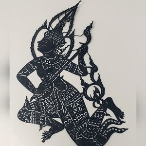 Vintage Thai Nang Talung Cowhide Shadow Puppet
